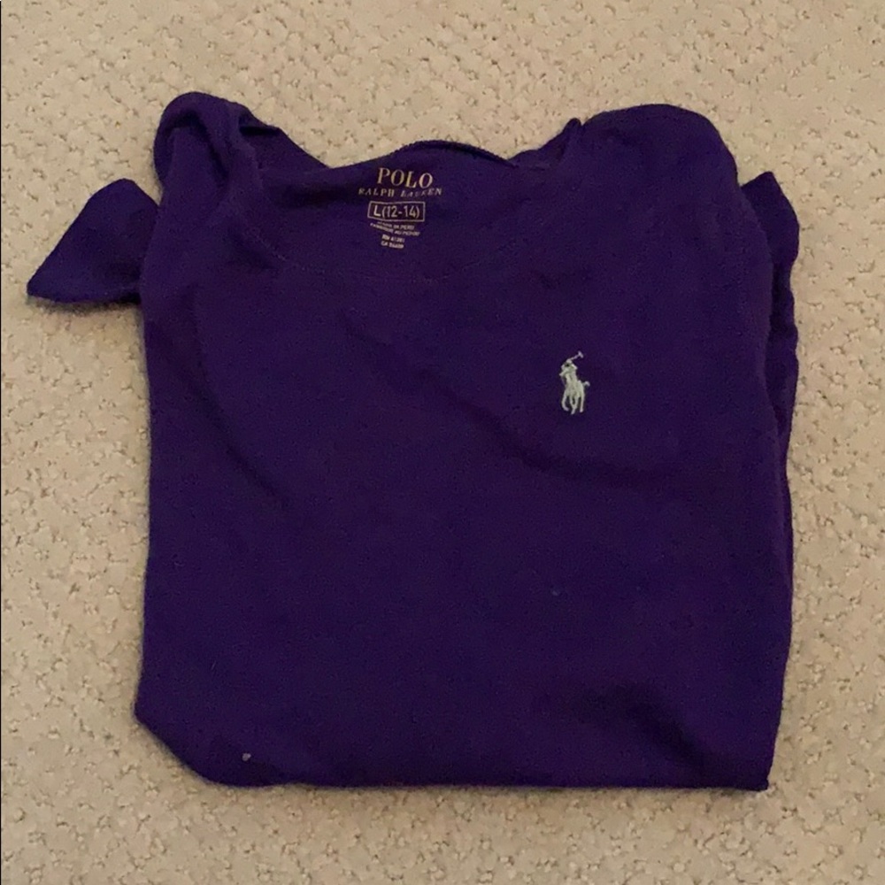 Ralph Lauren polo purple long sleeve shirt